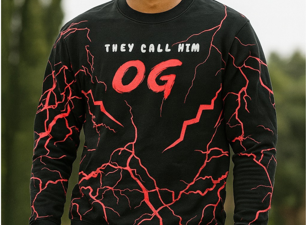 330 GSM Premium Oversized Sweatshirt – "They Call Him OG" Graphic Print | Heavyweight Cotton Fleece
