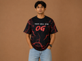 VersaVara OG Lightning Oversized Graphic T-Shirt for Men – Premium Cotton | Black