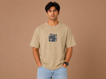 Fun in Japan Oversized Graphic T-Shirt for Men | 240 GSM Premium Cotton | Beige