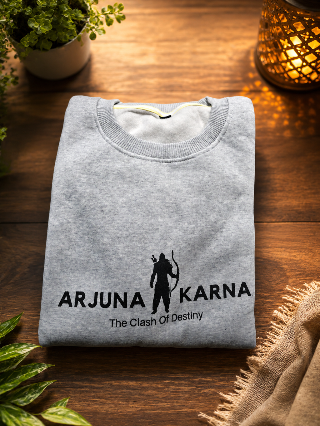 VersaVara Arjuna Karna Oversized Sweatshirt | Premium 330 GSM Cotton Graphic Sweatshirt