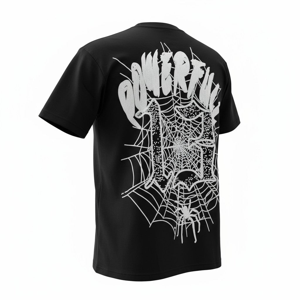 Premium Puff Printed Cotton T-Shirt – Black | 100% Pure Cotton, Superior Strength, Breathable Comfort